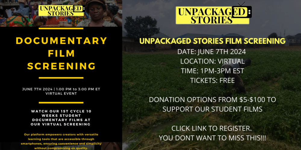 UNPACKAGED STORIES FILM SCREENING